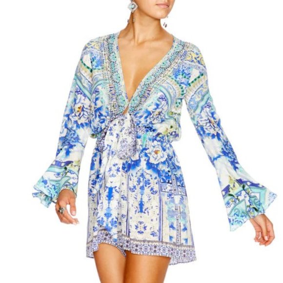 As Seen on Kelly Rowland Destinys Child Camilla Porcelain Paradise Playsuit b59E - Picture 6 of 6
